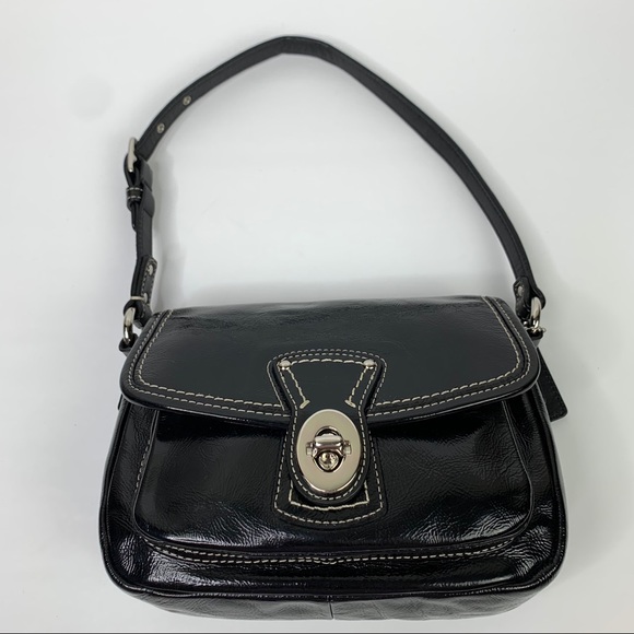Coach Black Leather Small Shoulder Bag Handbag